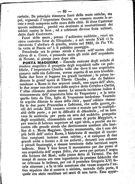 Roma antica e Roma moderna, ovvero Nuovissimo itinerario storico-popolare-economico tanto della moderna città indicante tutti gli edifizi notevoli che sono in essa, quanto le cose più celebri dell'antica Roma e ne' suoi dintorni diviso in otto giornate e redatto sulle opere del Vasi, del Nibby, del Canina ed altri distinti archeologi / per A. Finardi