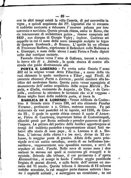 Roma antica e Roma moderna, ovvero Nuovissimo itinerario storico-popolare-economico tanto della moderna città indicante tutti gli edifizi notevoli che sono in essa, quanto le cose più celebri dell'antica Roma e ne' suoi dintorni diviso in otto giornate e redatto sulle opere del Vasi, del Nibby, del Canina ed altri distinti archeologi / per A. Finardi