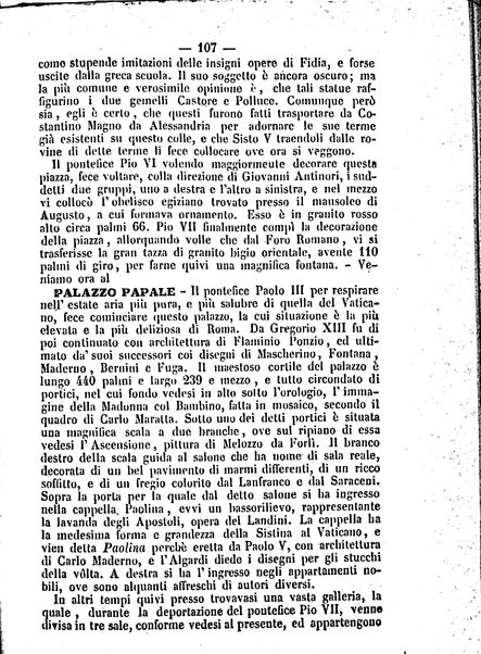 Roma antica e Roma moderna, ovvero Nuovissimo itinerario storico-popolare-economico tanto della moderna città indicante tutti gli edifizi notevoli che sono in essa, quanto le cose più celebri dell'antica Roma e ne' suoi dintorni diviso in otto giornate e redatto sulle opere del Vasi, del Nibby, del Canina ed altri distinti archeologi / per A. Finardi