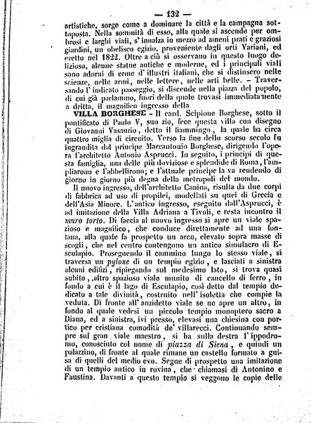Roma antica e Roma moderna, ovvero Nuovissimo itinerario storico-popolare-economico tanto della moderna città indicante tutti gli edifizi notevoli che sono in essa, quanto le cose più celebri dell'antica Roma e ne' suoi dintorni diviso in otto giornate e redatto sulle opere del Vasi, del Nibby, del Canina ed altri distinti archeologi / per A. Finardi