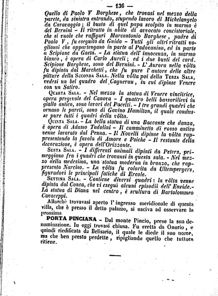 Roma antica e Roma moderna, ovvero Nuovissimo itinerario storico-popolare-economico tanto della moderna città indicante tutti gli edifizi notevoli che sono in essa, quanto le cose più celebri dell'antica Roma e ne' suoi dintorni diviso in otto giornate e redatto sulle opere del Vasi, del Nibby, del Canina ed altri distinti archeologi / per A. Finardi