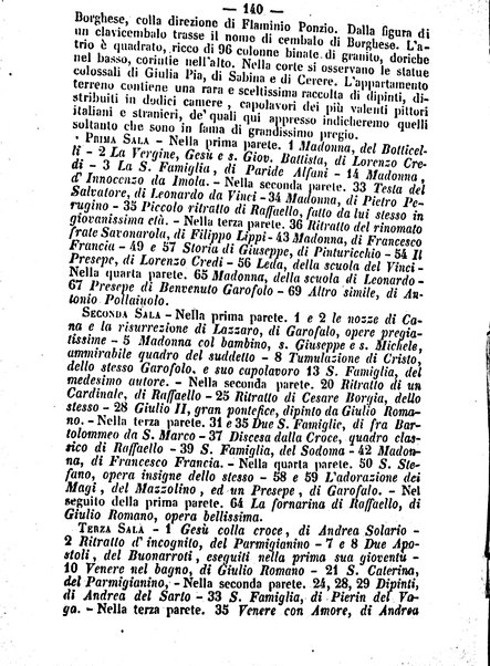 Roma antica e Roma moderna, ovvero Nuovissimo itinerario storico-popolare-economico tanto della moderna città indicante tutti gli edifizi notevoli che sono in essa, quanto le cose più celebri dell'antica Roma e ne' suoi dintorni diviso in otto giornate e redatto sulle opere del Vasi, del Nibby, del Canina ed altri distinti archeologi / per A. Finardi