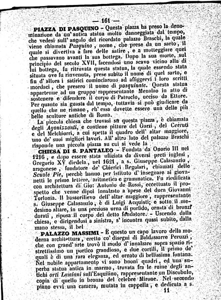 Roma antica e Roma moderna, ovvero Nuovissimo itinerario storico-popolare-economico tanto della moderna città indicante tutti gli edifizi notevoli che sono in essa, quanto le cose più celebri dell'antica Roma e ne' suoi dintorni diviso in otto giornate e redatto sulle opere del Vasi, del Nibby, del Canina ed altri distinti archeologi / per A. Finardi