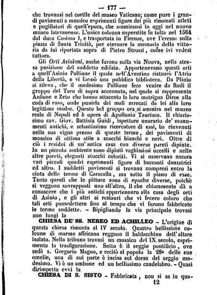 Roma antica e Roma moderna, ovvero Nuovissimo itinerario storico-popolare-economico tanto della moderna città indicante tutti gli edifizi notevoli che sono in essa, quanto le cose più celebri dell'antica Roma e ne' suoi dintorni diviso in otto giornate e redatto sulle opere del Vasi, del Nibby, del Canina ed altri distinti archeologi / per A. Finardi