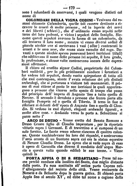 Roma antica e Roma moderna, ovvero Nuovissimo itinerario storico-popolare-economico tanto della moderna città indicante tutti gli edifizi notevoli che sono in essa, quanto le cose più celebri dell'antica Roma e ne' suoi dintorni diviso in otto giornate e redatto sulle opere del Vasi, del Nibby, del Canina ed altri distinti archeologi / per A. Finardi