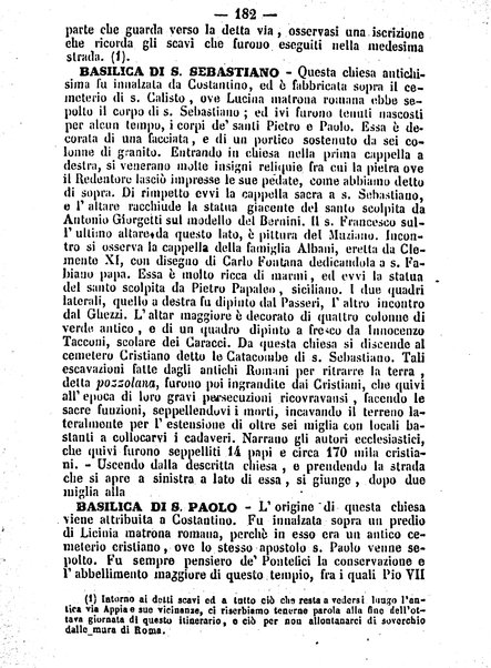 Roma antica e Roma moderna, ovvero Nuovissimo itinerario storico-popolare-economico tanto della moderna città indicante tutti gli edifizi notevoli che sono in essa, quanto le cose più celebri dell'antica Roma e ne' suoi dintorni diviso in otto giornate e redatto sulle opere del Vasi, del Nibby, del Canina ed altri distinti archeologi / per A. Finardi