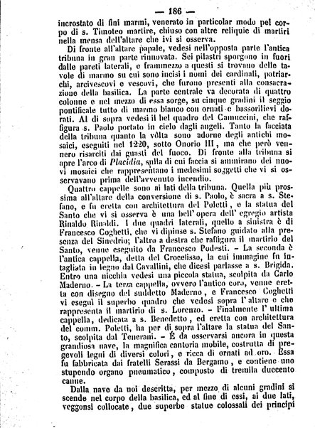 Roma antica e Roma moderna, ovvero Nuovissimo itinerario storico-popolare-economico tanto della moderna città indicante tutti gli edifizi notevoli che sono in essa, quanto le cose più celebri dell'antica Roma e ne' suoi dintorni diviso in otto giornate e redatto sulle opere del Vasi, del Nibby, del Canina ed altri distinti archeologi / per A. Finardi