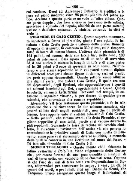 Roma antica e Roma moderna, ovvero Nuovissimo itinerario storico-popolare-economico tanto della moderna città indicante tutti gli edifizi notevoli che sono in essa, quanto le cose più celebri dell'antica Roma e ne' suoi dintorni diviso in otto giornate e redatto sulle opere del Vasi, del Nibby, del Canina ed altri distinti archeologi / per A. Finardi