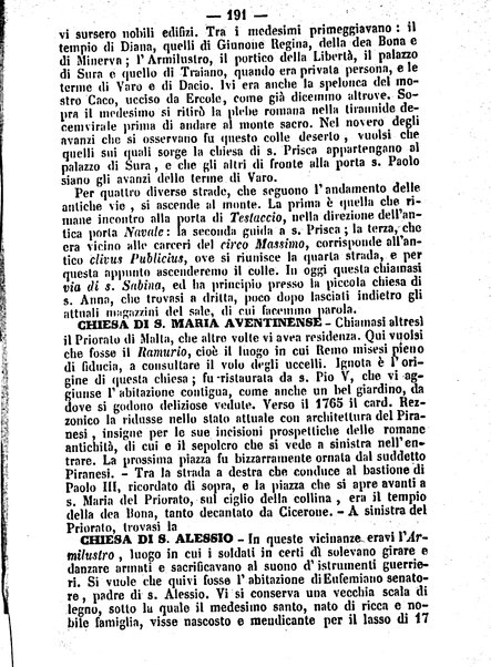 Roma antica e Roma moderna, ovvero Nuovissimo itinerario storico-popolare-economico tanto della moderna città indicante tutti gli edifizi notevoli che sono in essa, quanto le cose più celebri dell'antica Roma e ne' suoi dintorni diviso in otto giornate e redatto sulle opere del Vasi, del Nibby, del Canina ed altri distinti archeologi / per A. Finardi