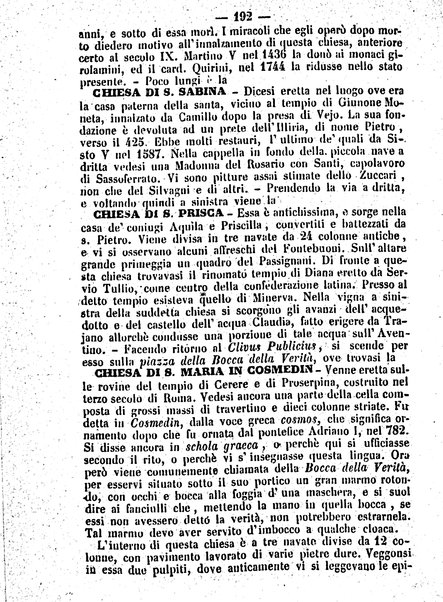 Roma antica e Roma moderna, ovvero Nuovissimo itinerario storico-popolare-economico tanto della moderna città indicante tutti gli edifizi notevoli che sono in essa, quanto le cose più celebri dell'antica Roma e ne' suoi dintorni diviso in otto giornate e redatto sulle opere del Vasi, del Nibby, del Canina ed altri distinti archeologi / per A. Finardi