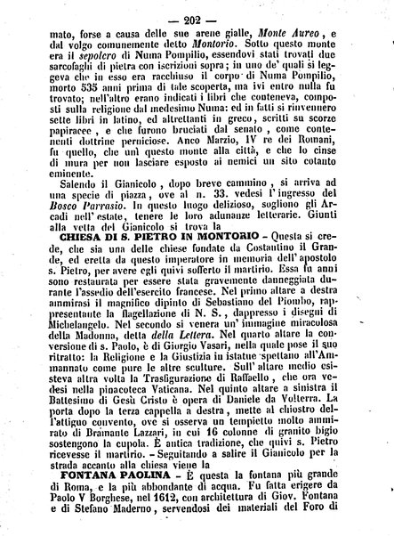 Roma antica e Roma moderna, ovvero Nuovissimo itinerario storico-popolare-economico tanto della moderna città indicante tutti gli edifizi notevoli che sono in essa, quanto le cose più celebri dell'antica Roma e ne' suoi dintorni diviso in otto giornate e redatto sulle opere del Vasi, del Nibby, del Canina ed altri distinti archeologi / per A. Finardi