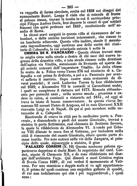 Roma antica e Roma moderna, ovvero Nuovissimo itinerario storico-popolare-economico tanto della moderna città indicante tutti gli edifizi notevoli che sono in essa, quanto le cose più celebri dell'antica Roma e ne' suoi dintorni diviso in otto giornate e redatto sulle opere del Vasi, del Nibby, del Canina ed altri distinti archeologi / per A. Finardi