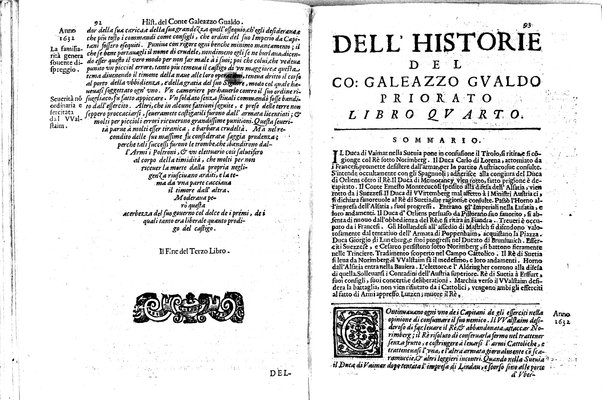 Historia delle guerre di Ferdinando 2. e Ferdinando 3. imperatori. E del re' Filippo 4. di Spagna. Contro Gostauo Adolfo re' di Suetia, e Luigi 13. re' di Francia. Successe dall'anno 1630. sino all'anno 1640. del conte Galeazzo Gualdo Priorato. ...