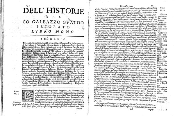 Historia delle guerre di Ferdinando 2. e Ferdinando 3. imperatori. E del re' Filippo 4. di Spagna. Contro Gostauo Adolfo re' di Suetia, e Luigi 13. re' di Francia. Successe dall'anno 1630. sino all'anno 1640. del conte Galeazzo Gualdo Priorato. ...