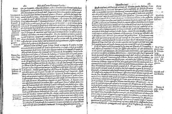 Historia delle guerre di Ferdinando 2. e Ferdinando 3. imperatori. E del re' Filippo 4. di Spagna. Contro Gostauo Adolfo re' di Suetia, e Luigi 13. re' di Francia. Successe dall'anno 1630. sino all'anno 1640. del conte Galeazzo Gualdo Priorato. ...