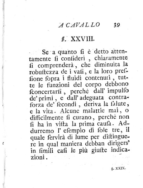 Riflessioni sopra gli effetti del moto a cavallo di Giuseppe Benvenuti dottore di medicina ...