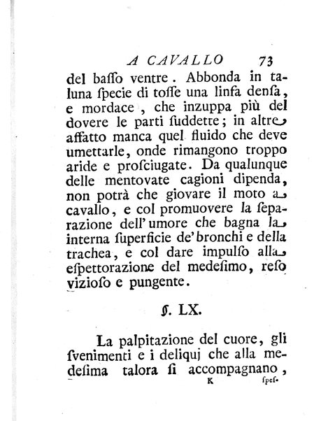 Riflessioni sopra gli effetti del moto a cavallo di Giuseppe Benvenuti dottore di medicina ...