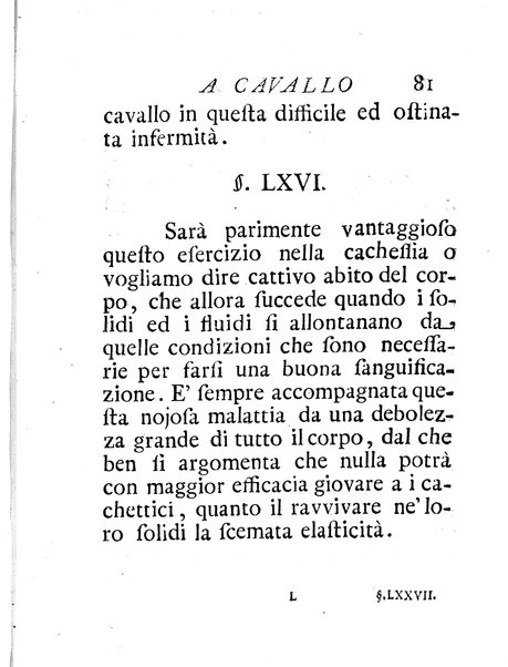 Riflessioni sopra gli effetti del moto a cavallo di Giuseppe Benvenuti dottore di medicina ...