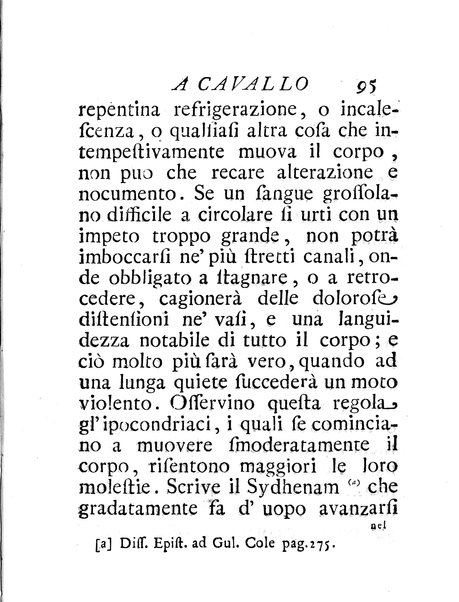 Riflessioni sopra gli effetti del moto a cavallo di Giuseppe Benvenuti dottore di medicina ...