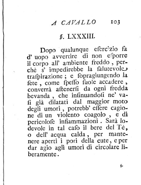 Riflessioni sopra gli effetti del moto a cavallo di Giuseppe Benvenuti dottore di medicina ...