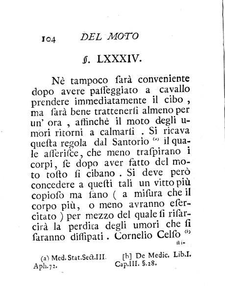 Riflessioni sopra gli effetti del moto a cavallo di Giuseppe Benvenuti dottore di medicina ...