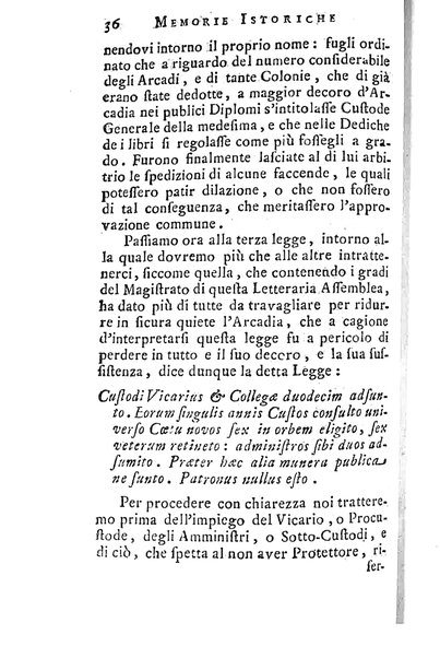 Memorie istoriche dell'adunanza degli arcadi. / [Michel Giuseppe Morei]