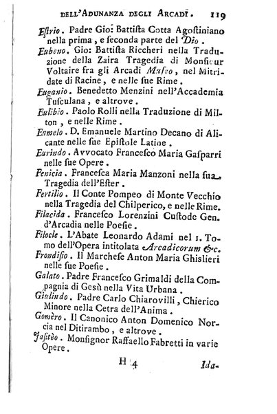 Memorie istoriche dell'adunanza degli arcadi. / [Michel Giuseppe Morei]