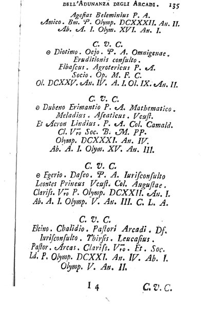 Memorie istoriche dell'adunanza degli arcadi. / [Michel Giuseppe Morei]