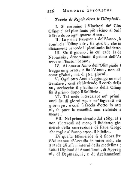 Memorie istoriche dell'adunanza degli arcadi. / [Michel Giuseppe Morei]