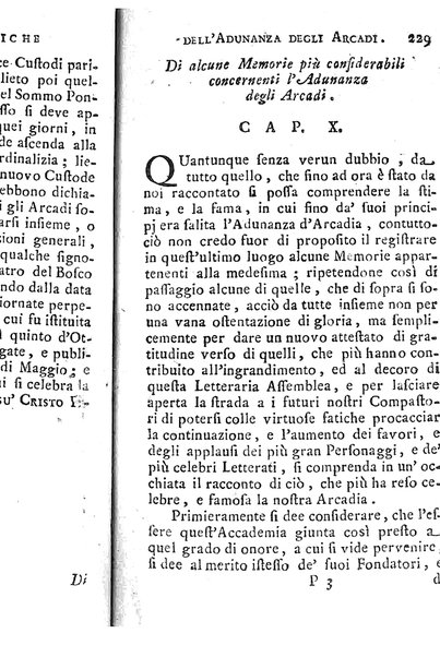 Memorie istoriche dell'adunanza degli arcadi. / [Michel Giuseppe Morei]