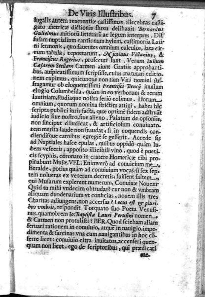 Theatri Romani orchestra Io. Baptistae Lauri Perusini dialogus de viris sui aeui doctrina illustribus Romae 1618. Opera & industria Iusti Riquii Belgae in lucem editus