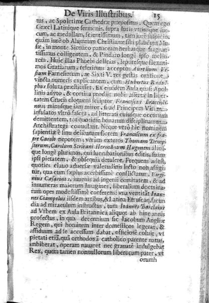 Theatri Romani orchestra Io. Baptistae Lauri Perusini dialogus de viris sui aeui doctrina illustribus Romae 1618. Opera & industria Iusti Riquii Belgae in lucem editus