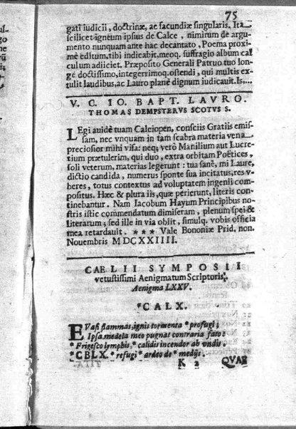 Theatri Romani orchestra Io. Baptistae Lauri Perusini dialogus de viris sui aeui doctrina illustribus Romae 1618. Opera & industria Iusti Riquii Belgae in lucem editus