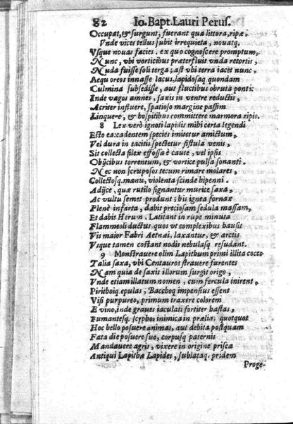 Theatri Romani orchestra Io. Baptistae Lauri Perusini dialogus de viris sui aeui doctrina illustribus Romae 1618. Opera & industria Iusti Riquii Belgae in lucem editus