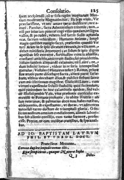 Theatri Romani orchestra Io. Baptistae Lauri Perusini dialogus de viris sui aeui doctrina illustribus Romae 1618. Opera & industria Iusti Riquii Belgae in lucem editus