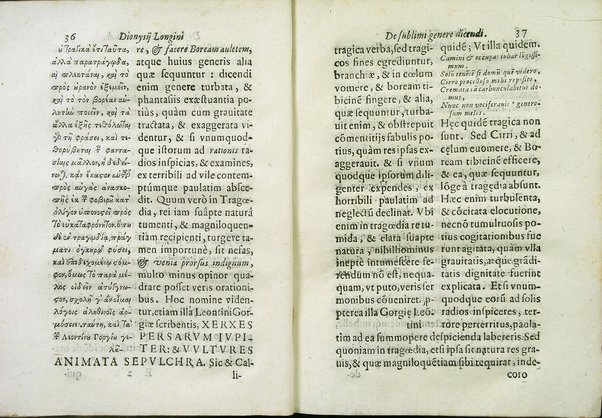 Dionysij Longini Cassij Graeci rhetoris De sublimi genere dicendi libellus nunc vltimò accurata, ac triplici in latinum expositione emissus, et luculenta praelectione illustratus cura, ac diligentia Caroli Manolesij bibliopolae