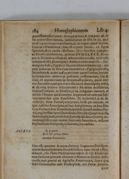 Arcana arcanissima hoc est Hieroglyphica Aegyptio-Graeca, vulgo necdum cognita, ad demonstrandam falsorum apud antiquos deorum, dearum, heroum, animantium & institutorum pro sacris receptorum, originem, ex vno Aegyptiorum artificio, quod aureum animi et corporis medicamentum peregit, deductam, vnde tot poëtarum allegoriae, scriptorum narrationes fabulosae et per totam Encyclopaediam errores sparsi clarissima veritatis luce manifestantur, suaeque tribui singula restituuntur, sex libris exposita authore Michaele Maiero ...