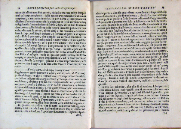 Della natura del caldo e del freddo lettera all'illustriss. sig. Francesco Redi gentiluomo aretino scritta nel 1674 da Giuseppe Del Papa ...