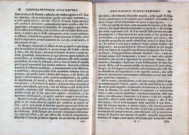 Della natura del caldo e del freddo lettera all'illustriss. sig. Francesco Redi gentiluomo aretino scritta nel 1674 da Giuseppe Del Papa ...