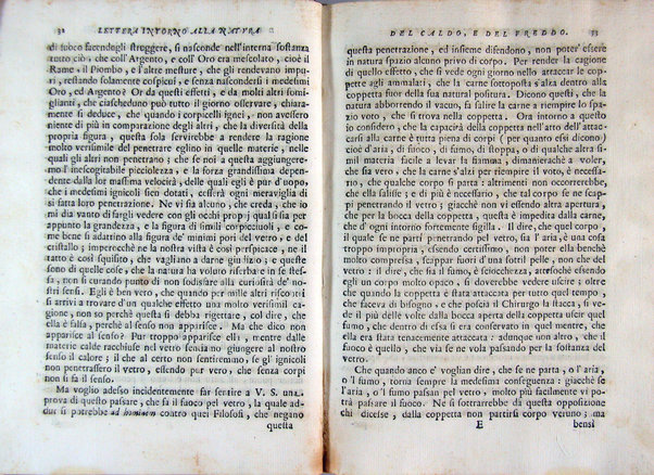 Della natura del caldo e del freddo lettera all'illustriss. sig. Francesco Redi gentiluomo aretino scritta nel 1674 da Giuseppe Del Papa ...