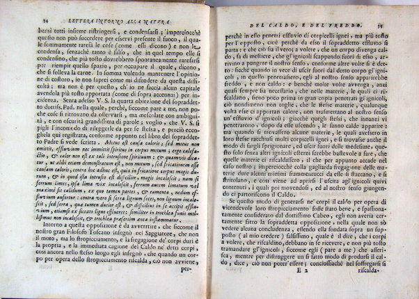 Della natura del caldo e del freddo lettera all'illustriss. sig. Francesco Redi gentiluomo aretino scritta nel 1674 da Giuseppe Del Papa ...