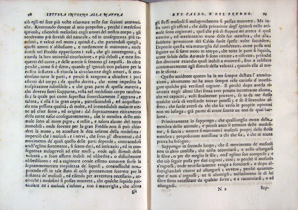 Della natura del caldo e del freddo lettera all'illustriss. sig. Francesco Redi gentiluomo aretino scritta nel 1674 da Giuseppe Del Papa ...