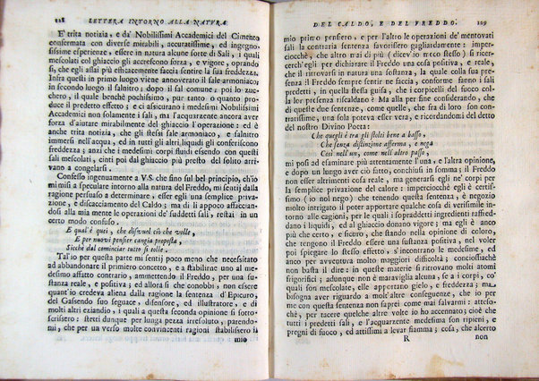 Della natura del caldo e del freddo lettera all'illustriss. sig. Francesco Redi gentiluomo aretino scritta nel 1674 da Giuseppe Del Papa ...