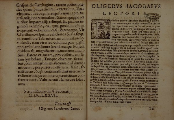 Bartholomæi Scalæ equitis Florentini De historia Florentinorum quæ extant in bibliotheca Medicæa, edita ab Oligero Iacobæo