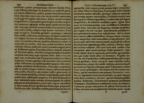 Bartholomæi Scalæ equitis Florentini De historia Florentinorum quæ extant in bibliotheca Medicæa, edita ab Oligero Iacobæo