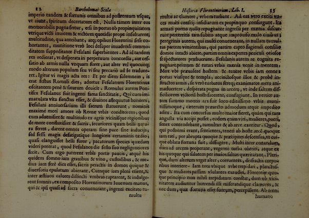 Bartholomæi Scalæ equitis Florentini De historia Florentinorum quæ extant in bibliotheca Medicæa, edita ab Oligero Iacobæo