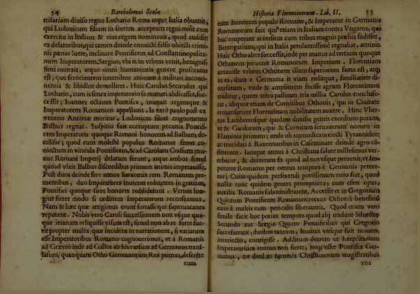 Bartholomæi Scalæ equitis Florentini De historia Florentinorum quæ extant in bibliotheca Medicæa, edita ab Oligero Iacobæo