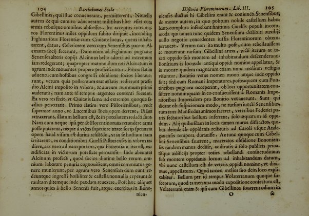 Bartholomæi Scalæ equitis Florentini De historia Florentinorum quæ extant in bibliotheca Medicæa, edita ab Oligero Iacobæo