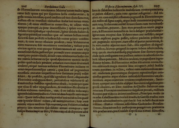 Bartholomæi Scalæ equitis Florentini De historia Florentinorum quæ extant in bibliotheca Medicæa, edita ab Oligero Iacobæo