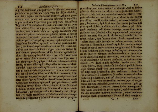 Bartholomæi Scalæ equitis Florentini De historia Florentinorum quæ extant in bibliotheca Medicæa, edita ab Oligero Iacobæo